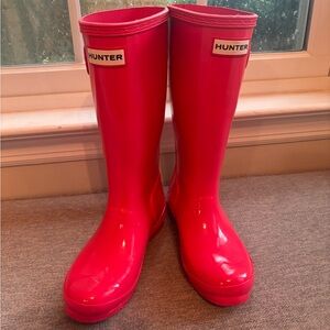 Girls Pink Hunter Rain Boots